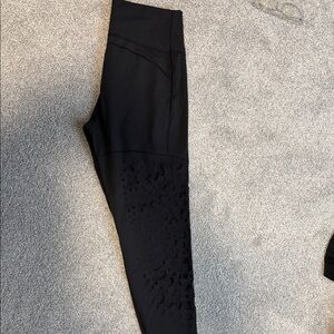 Adidas Black Embossed Leggings